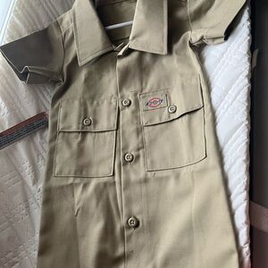 Dickies Tan Short Sleeve Shortall/ Romper